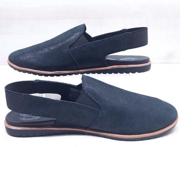 Sorel Womens Ella Slingback Sz 6.5 Slide Metallic Shimmer Suede - Picture 11 of 15